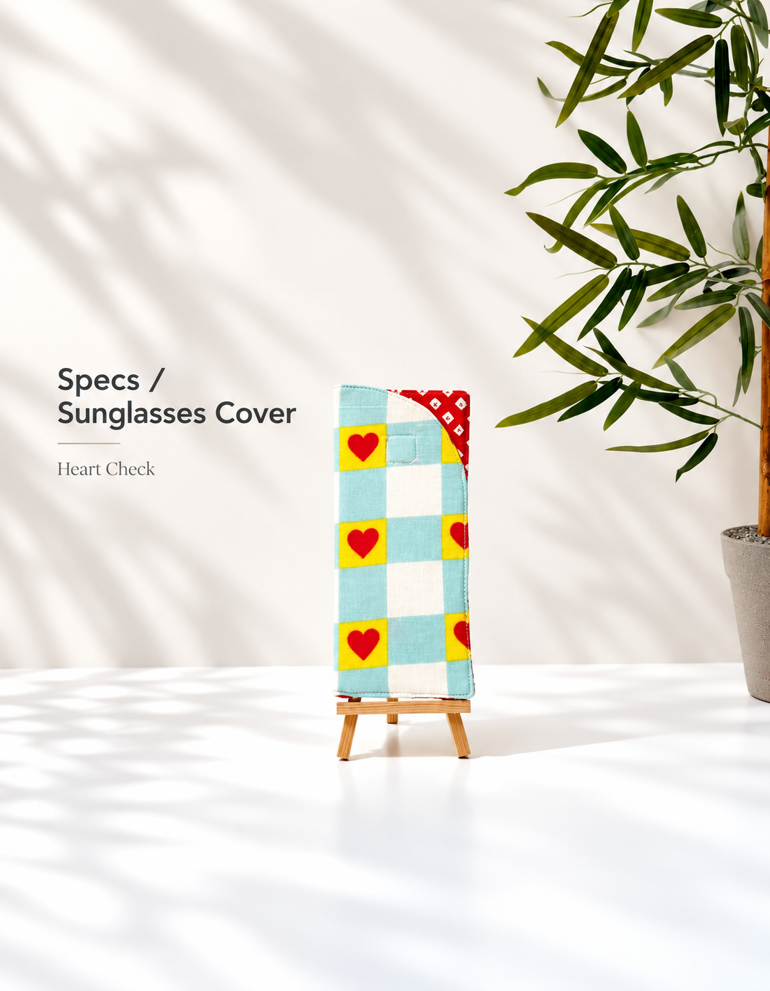 Heart Check Cotton Specs/ Sunglasses Cover