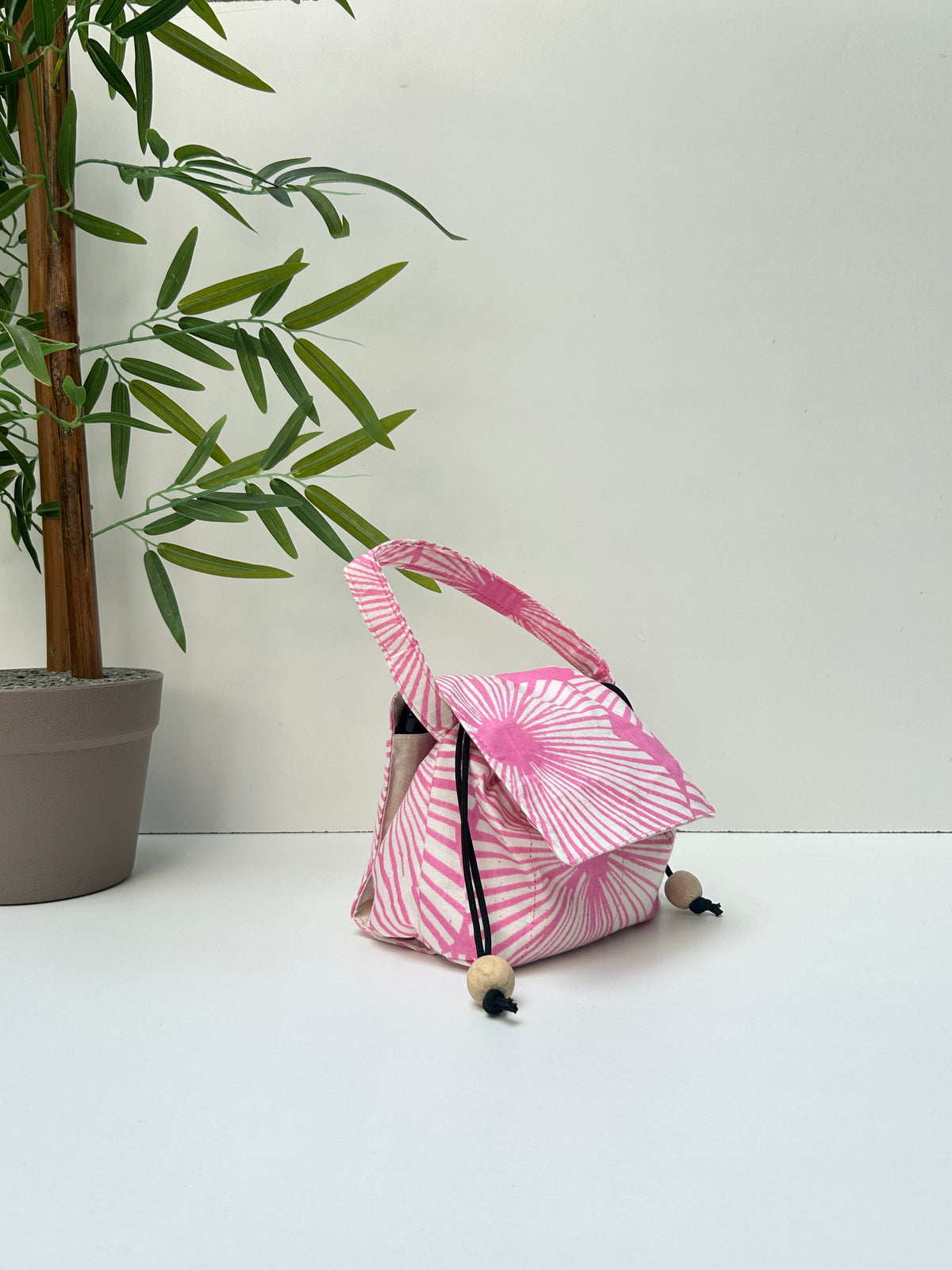 Pink Radiance Cotton Mini Karrier Makeup Pouch