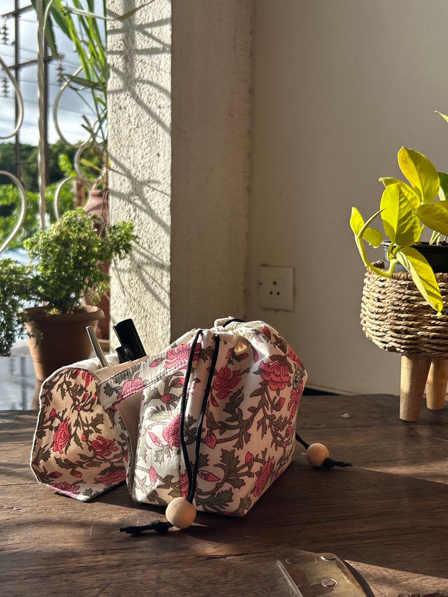 Pink Petal Mini Karrier Makeup Pouch