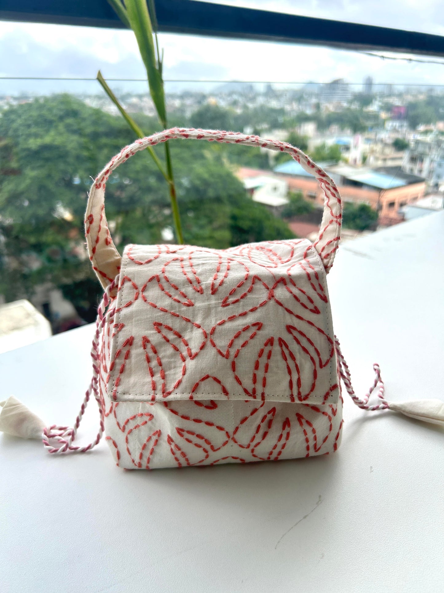 Threadwork Coral Stich Mini Karrier Potli Bag / Pouch