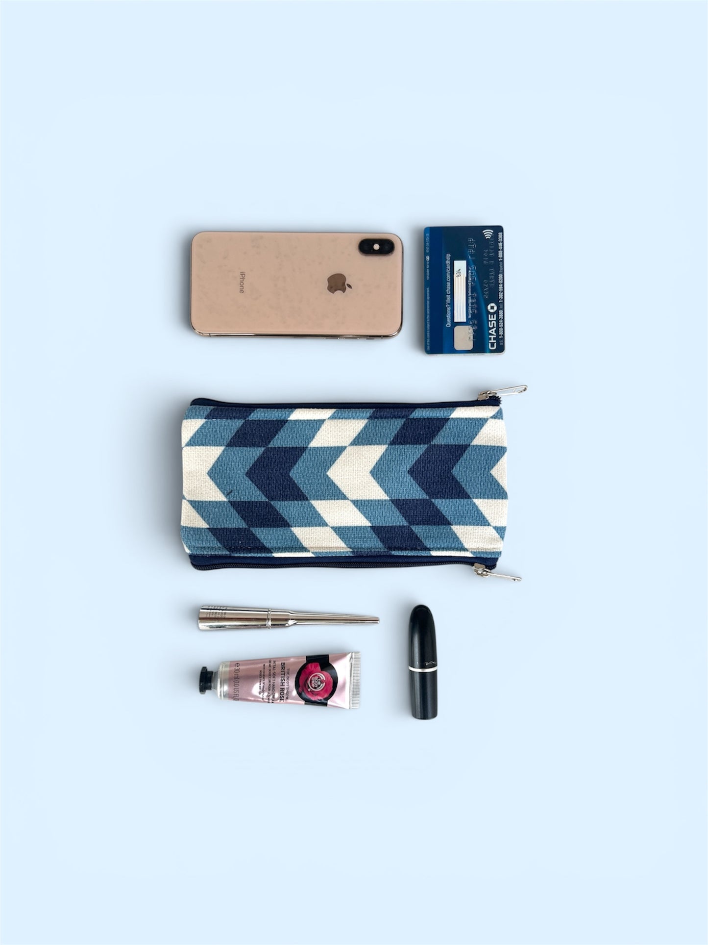 Magic Duo Pocket Pouch - Blue Chevron | Money Pouch, Mobile Pouch