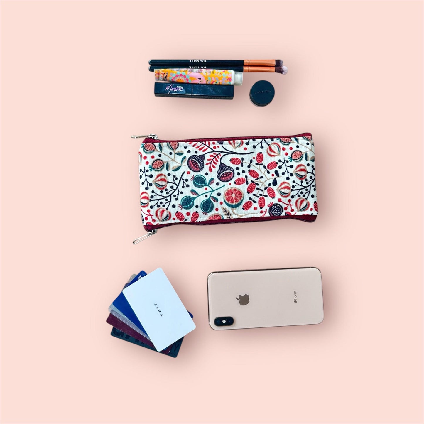 Duo Pocket Pouch - Citrus Red | Money Pouch, Mobile Pouch