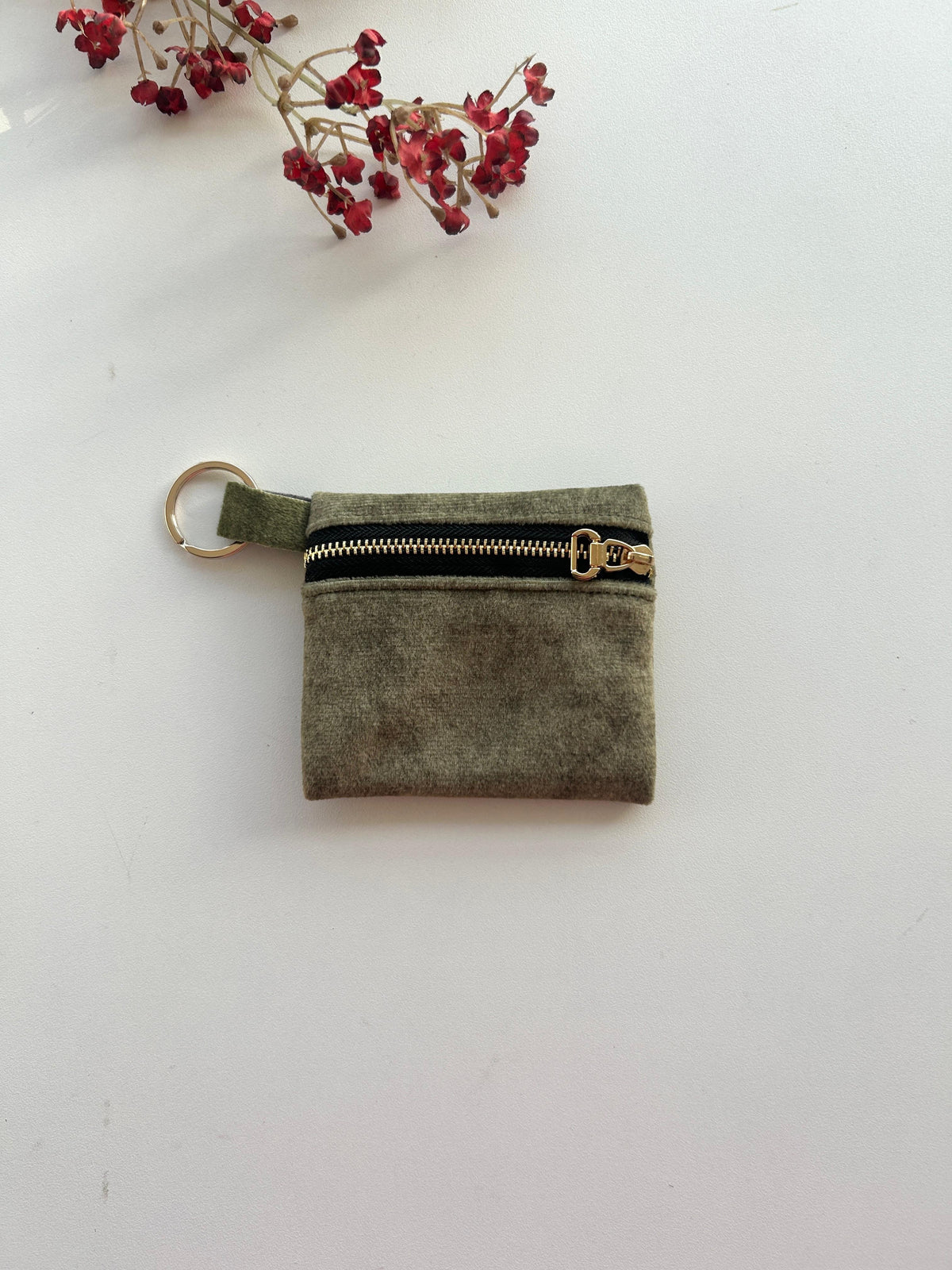 Combo Of Crossbody Sling + Duo Pocket Pouch + Keychain Pouch - Dusty Olive