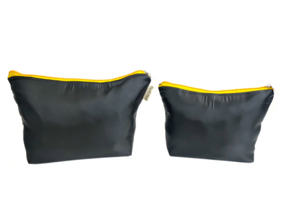 Cosmetic Pouch | Travel Pouch | Organizer Combo Black (Black and Yellow)