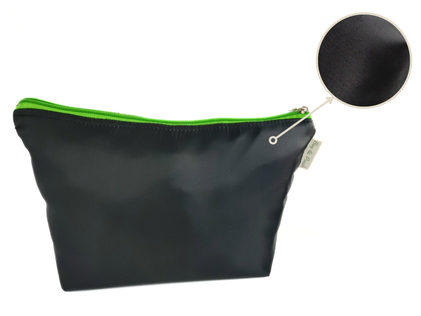 Cosmetic Pouch | Travel Pouch | Organizer Combo Black (Black and Green)