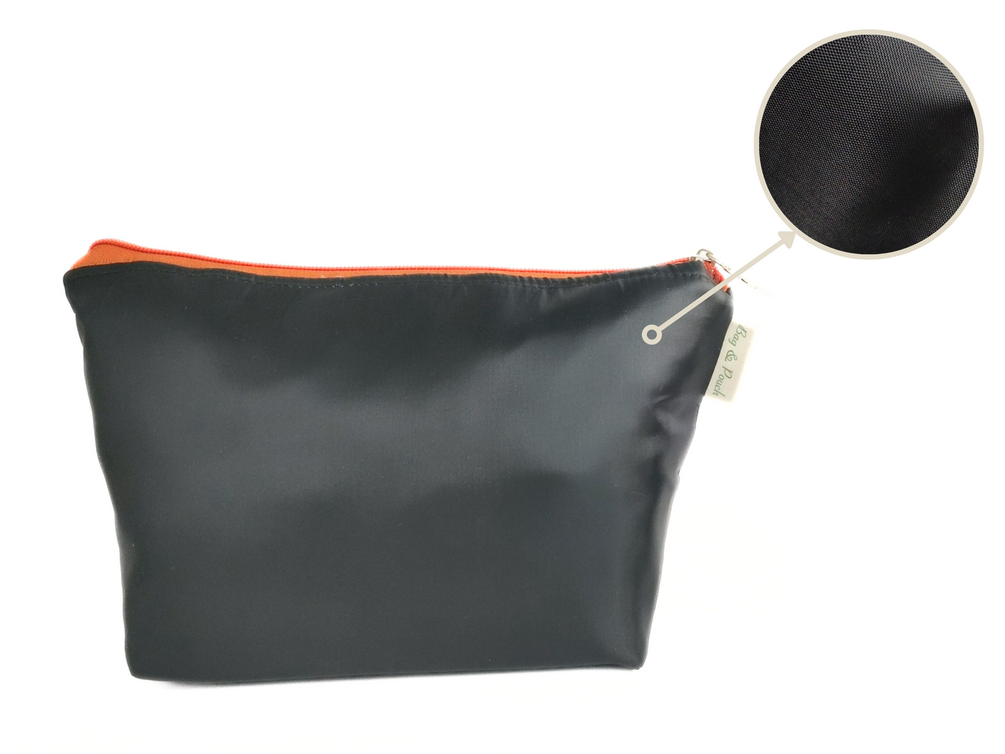 Cosmetic Pouch | Travel Pouch | Organizer Combo Black (Black and Orange)