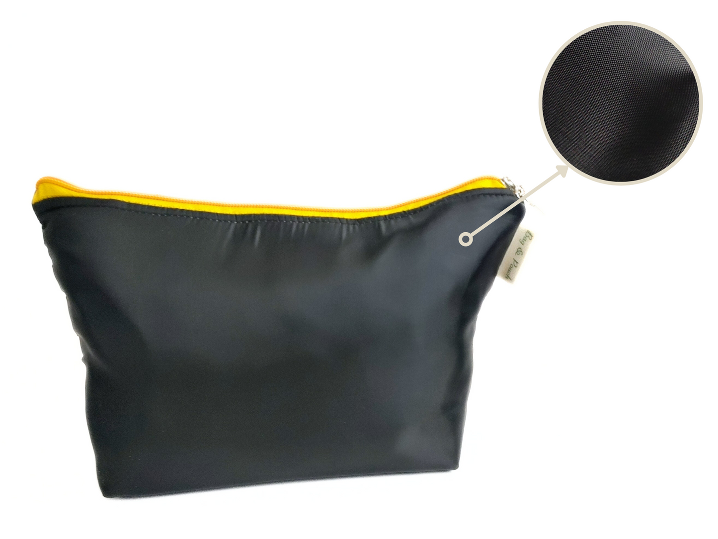 Cosmetic Pouch | Travel Pouch | Organizer Combo Black (Black and Yellow)