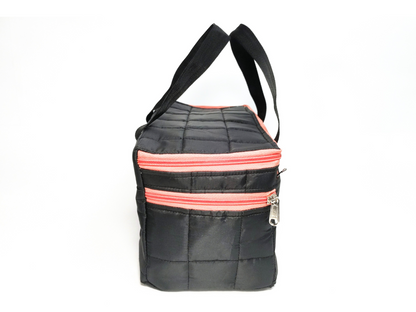 Mini Bag | Hand Bag | Multipurpose Bag (Black, Salmon)