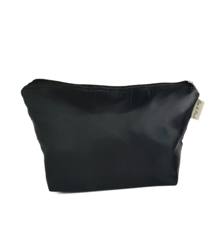 Women Solid Cosmetic Pouch / Travel makeup pouch / Travel organizer(Black)