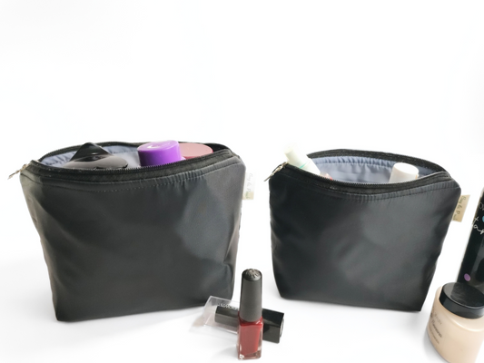 Cosmetic Pouch | Travel Pouch | Organizer Combo Black (Black)