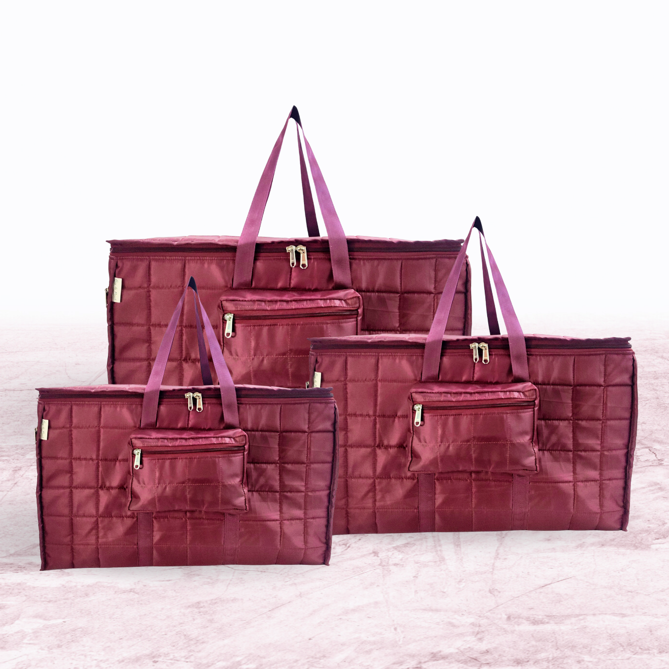 Travel Bag Maroon(Set of 3)