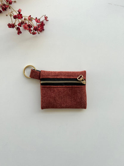 Combo Of Crossbody Sling + Duo Pocket Pouch + Keychain Pouch - Brick Brown