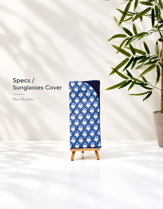 Blue Meadow Cotton Specs/ Sunglasses Cover