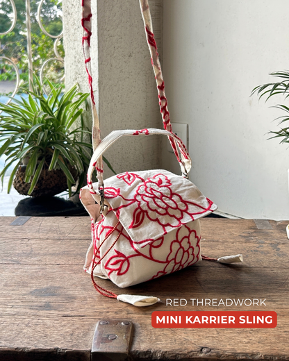 Mini Karrier Sling - Red Threadwork