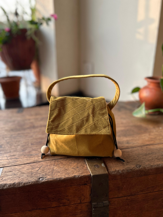 Mustard Yellow Mini Karrier Makeup Pouch