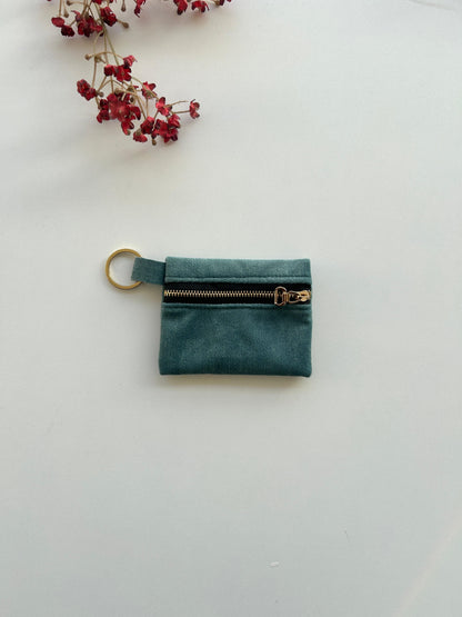 Combo Of Crossbody Sling + Duo Pocket Pouch + Keychain Pouch - Smoky Teal
