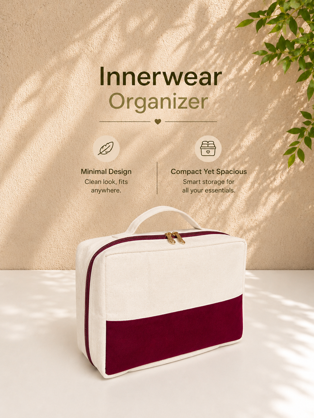 Women's Innerwear Organizer - Burgundy