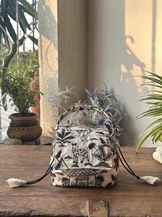 GAATHA Threadwork Mini Karrier Potli Bag / Pouch