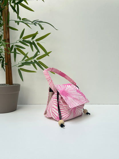 Pink Radiance Cotton Mini Karrier Makeup Pouch