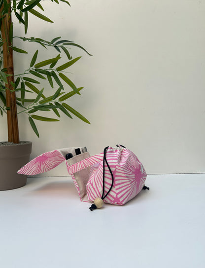 Pink Radiance Cotton Mini Karrier Makeup Pouch