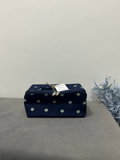 Blue Blossom Vanity Box / Makeup Organizer