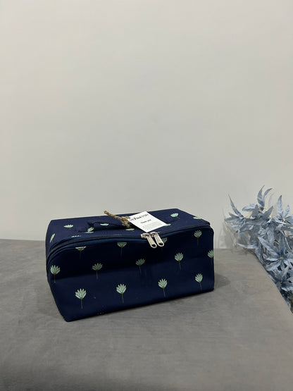 Blue Blossom Vanity Box / Makeup Organizer