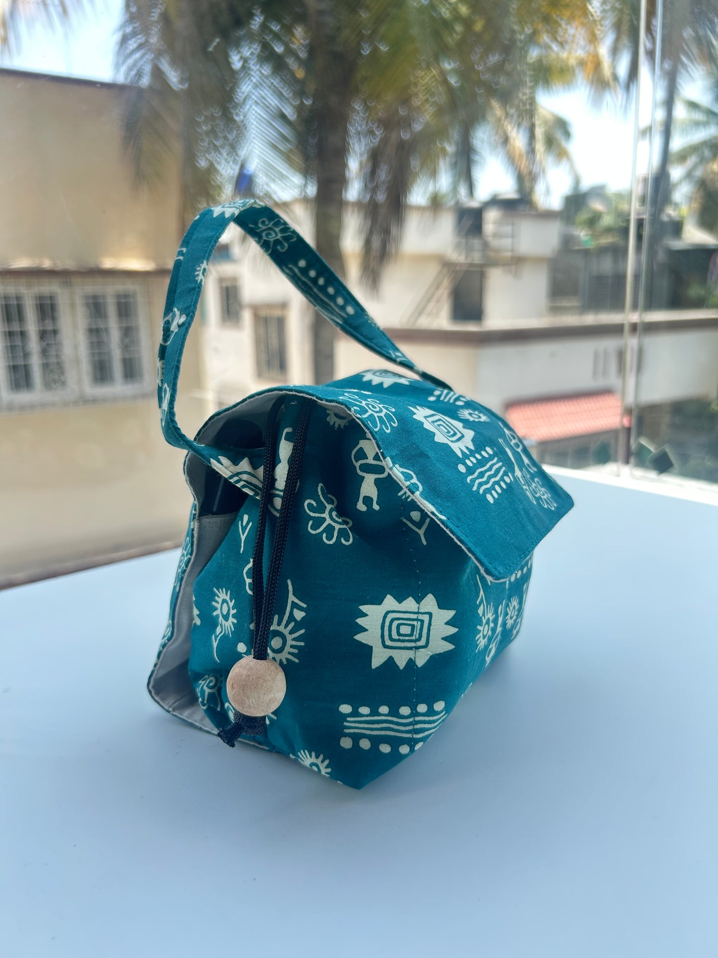 Tribal Tide Cotton Mini Karrier Makeup Pouch
