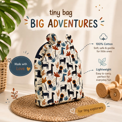 Animal Trails Safari Toddler Backpack | Kids School & Daycare Bag