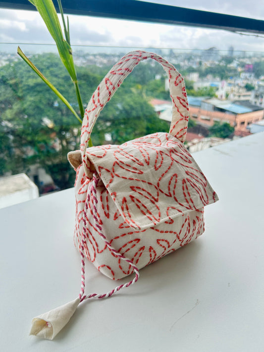 Threadwork Coral Stich Mini Karrier Potli Bag / Pouch