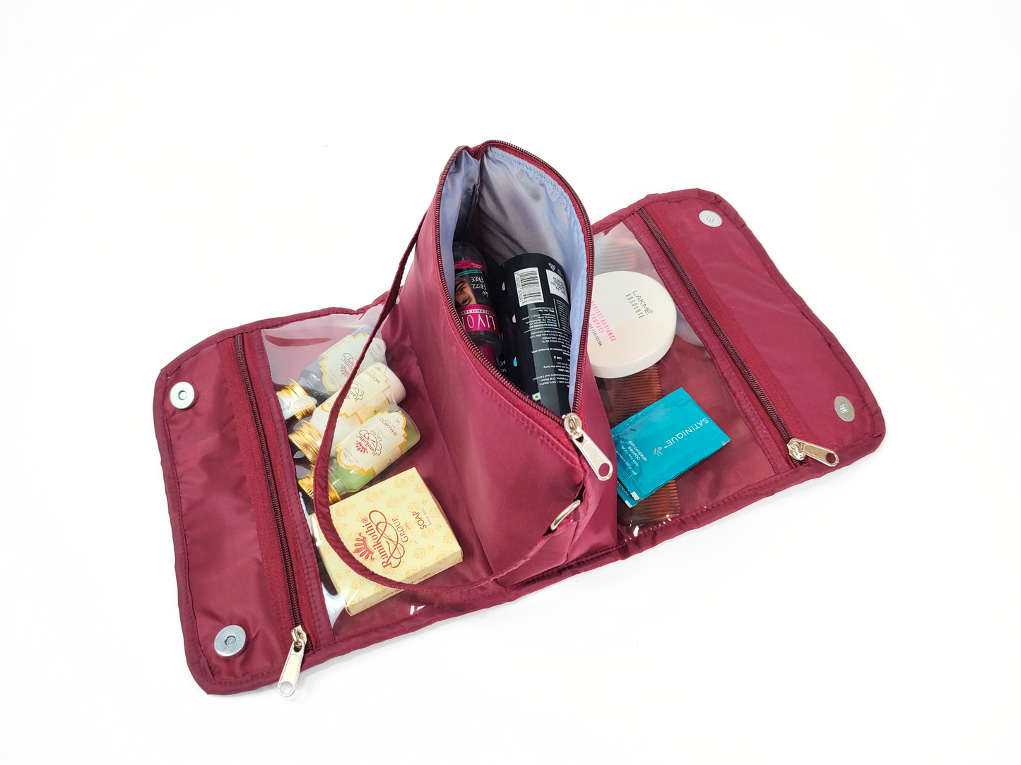 Multipurpose Pouch/ Travel Pouch/ Cosmetic Pouch (Maroon)