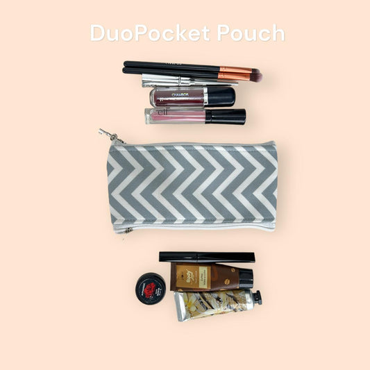 Duo Pocket Pouch - Grey Stripes | Money Pouch, Mobile Pouch