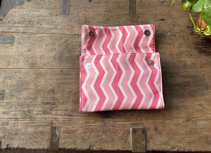 Makeup Brush Organizer Pouch Pink Stripes