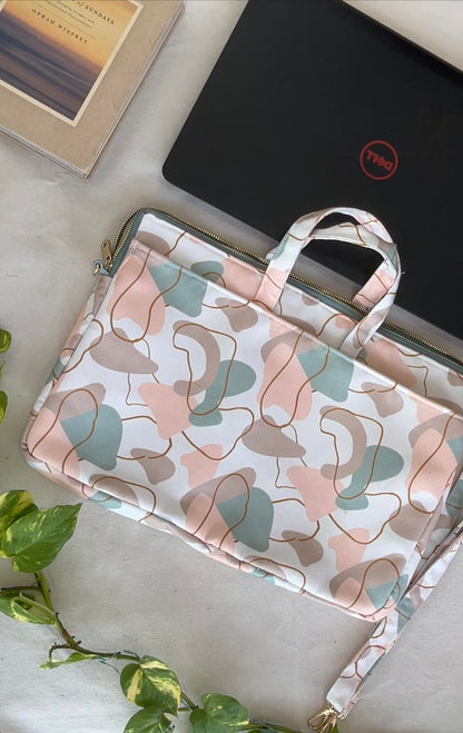 Canvas Classic Laptop Bag - Marble Blob