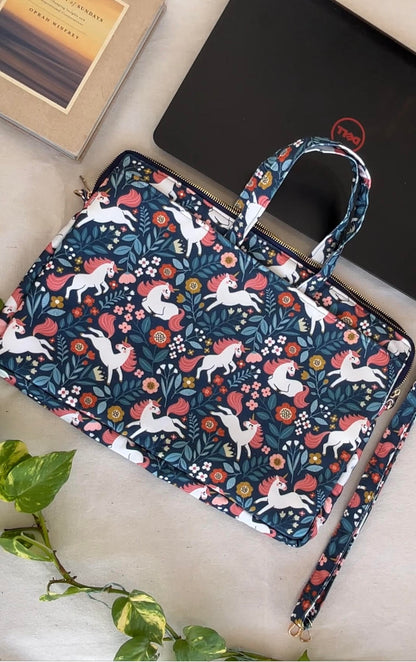 Canvas Classic Laptop Bag - Unicorn