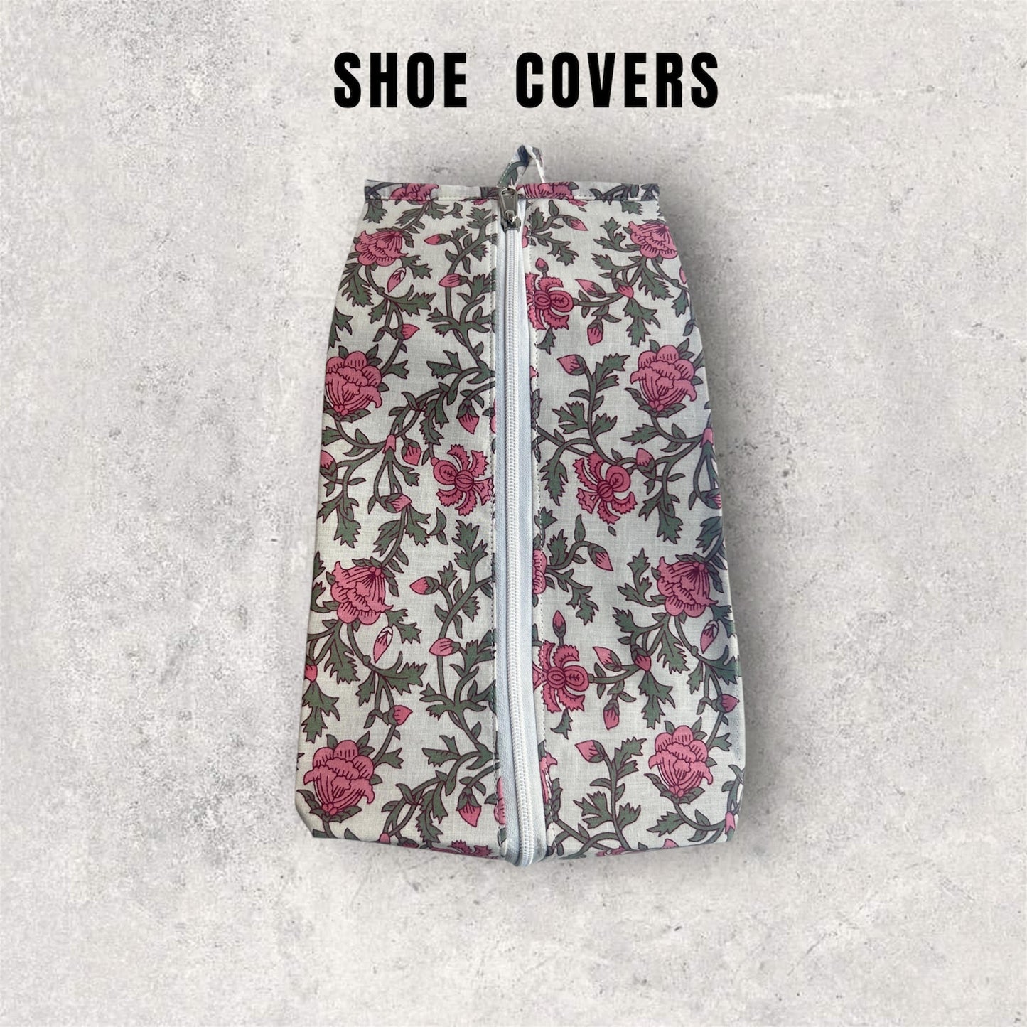 Cotton Shoe Cover / Footwear Bag - Pink Petal