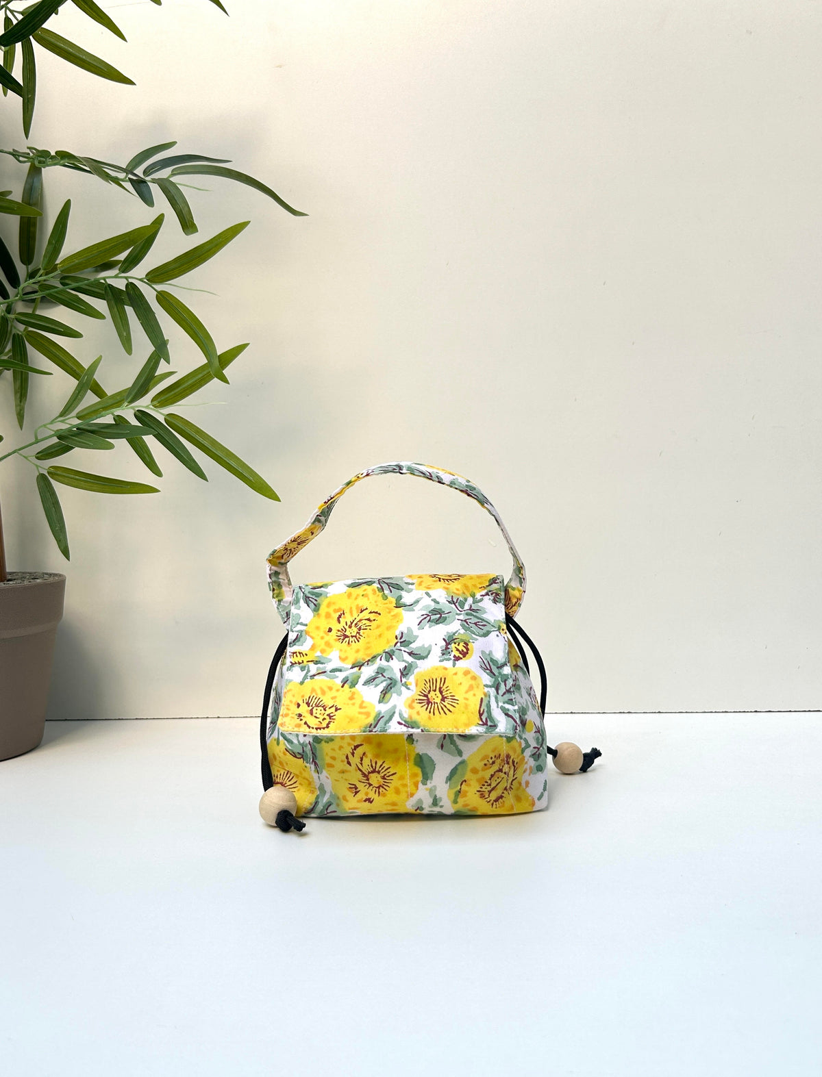 Marigold Cotton Mini Karrier Makeup Pouch
